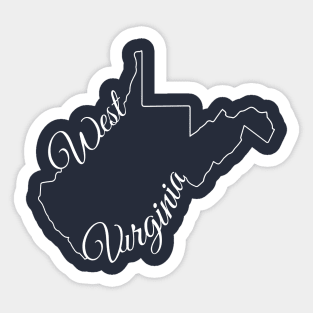 West Virginia State Outline Sticker